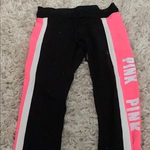 Black white and pink leggings